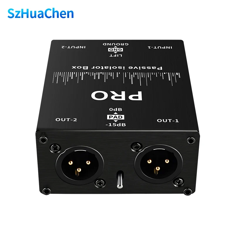 Permalloy Audio Isolator XLR 6.35mm Current Noise Eliminator Common Ground Filter for Microphone Mixer Live Broadcast