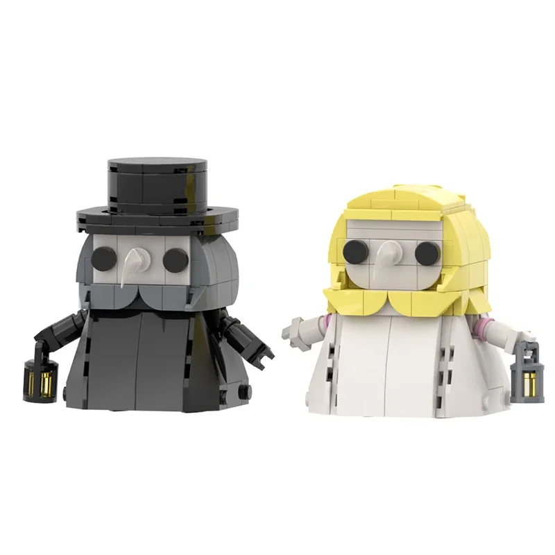 

MOC Plague Doctored Bird Doctor Couple Action Figures Model Building Blocks Halloween Horror Ideas Set Assemble Bricks Toys Gift