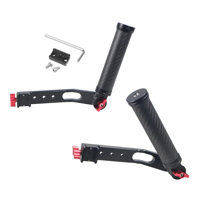 A75T Camera Grip For DJI RC2/RS3 Gimbal Stabilizer Pot Handle Carbon Fiber Foldable Slot Side Handle