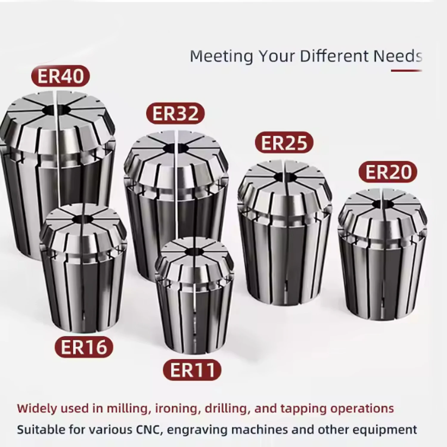 1PC ER11 ER16 ER20 ER25 ER32 AA UP High Precision 0.008mm Spring Collet Suitable Engraving Machine Spindle CNC Machining Center