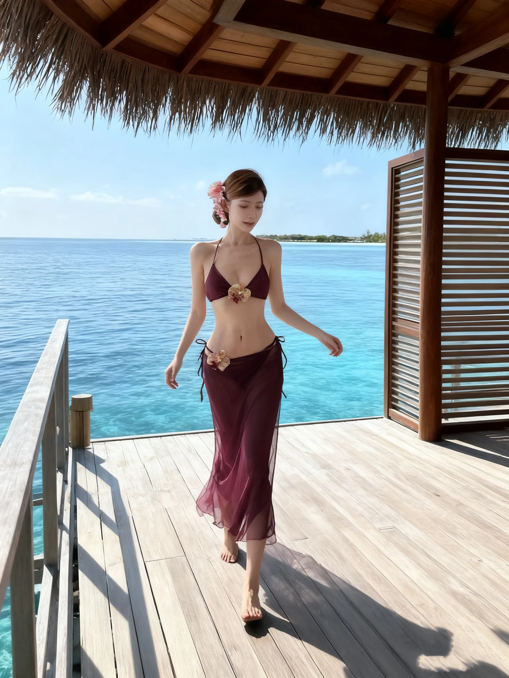 

Фиолетовый комплект бикини из трех предметов: сексуальное платье-бюстье на бретельках, термокомплект для пляжа, пляжный купальник, длинная юбка из нейлона с подкладкой на груди