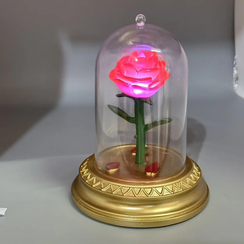 Dis Die Schöne und das Biest Cogsworth Mr Clock Actionfigur Ewige Rose Lampensammlung Dekoration Spielzeug Geschenk Dame Schmuckschatulle