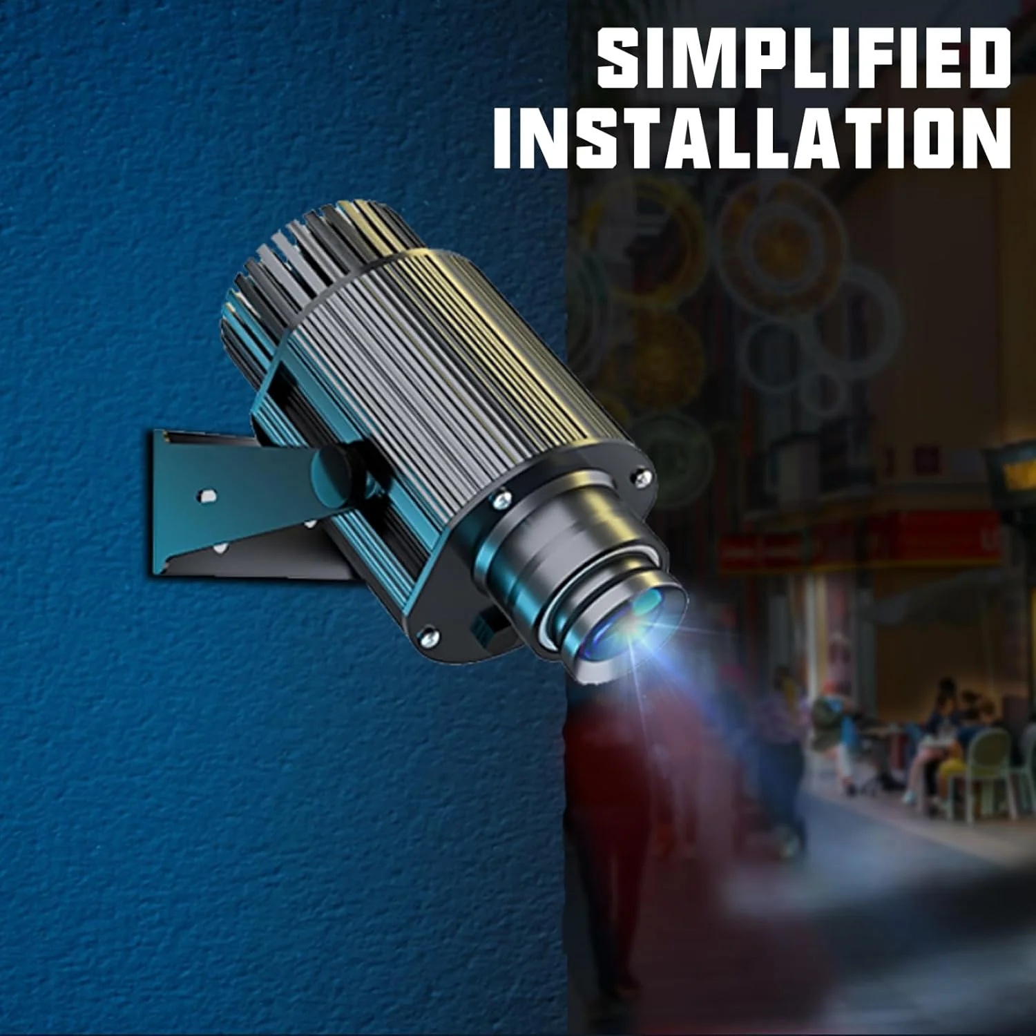 Projecteur GOBO personnalisé, lumière à logo sur mesure, projecteur LED rotatif extérieur, éclairage personnalisé pour l'entrée des magasins commerciaux, décoration de sol