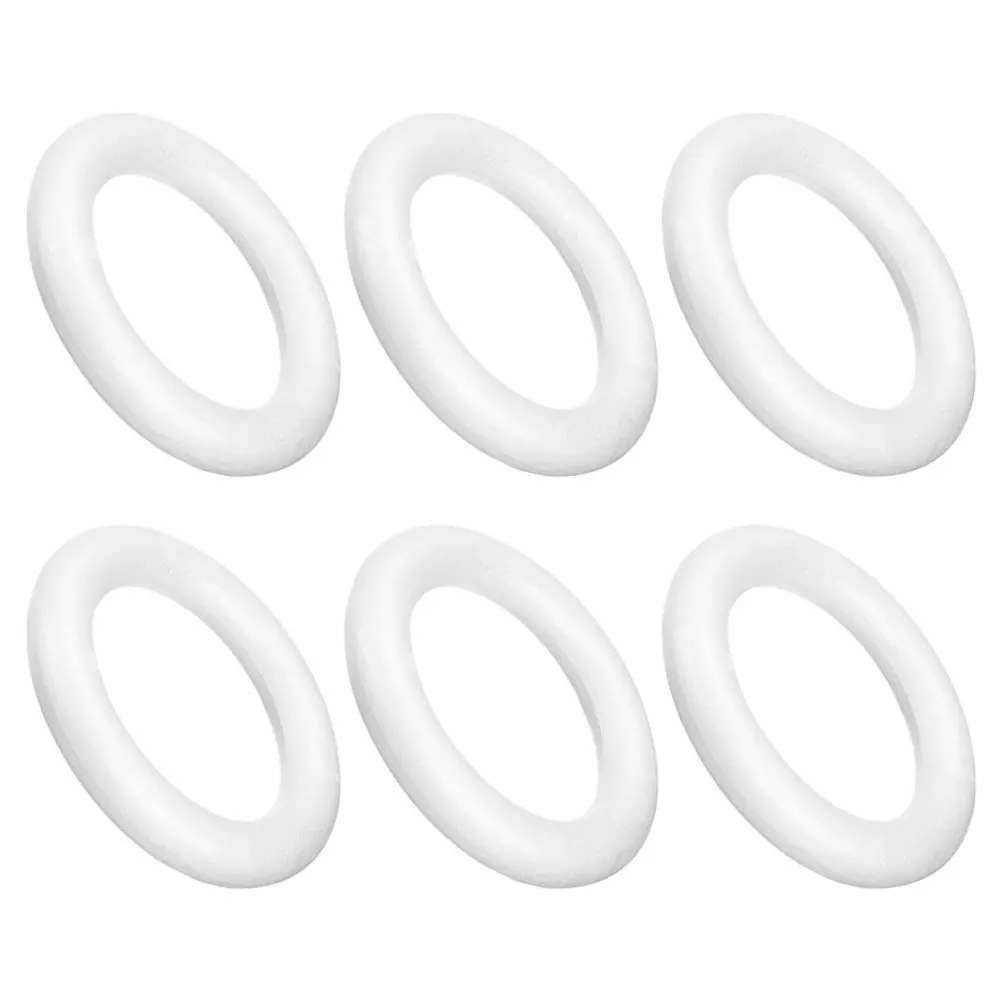 6 قطع من الدائرة الإسفنجية المصنوعة يدويًا من الإسفنج اليدوي غير المطلي للحفلات، فكرة هدية فريدة من نوعها، سهلة التخصيص إطار إكليل DIY