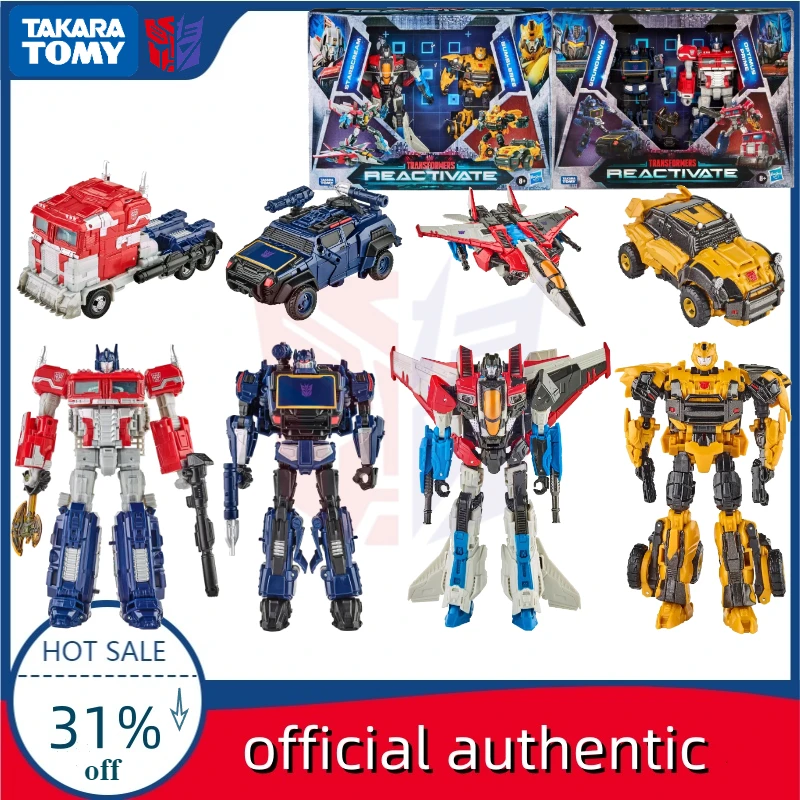 Spot Transformers Reactivated Bumblebee Starscream Optimus Prime Soundwave Anime Character Model Toy Promotion Gift Collection