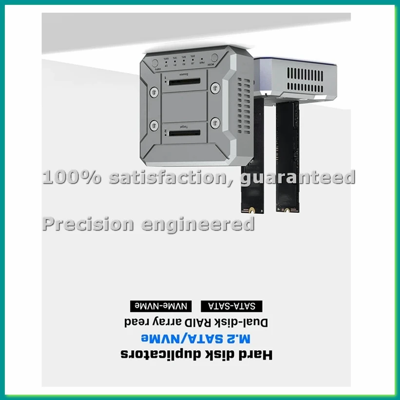 

Док-станция для двух накопителей M.2 NVMe/NVMe SSD с RAID10, функцией автономного клонирования и охлаждением вентилятором, дубликатор M.2 SSD, вилка стандарта США - PZZW