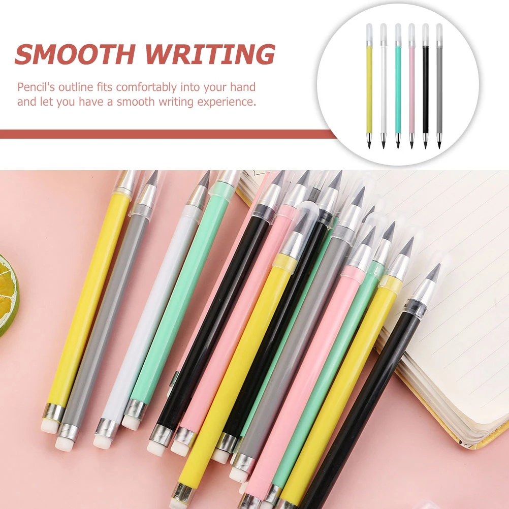 

12pcs Eternal Pencils Non Sharpening Reusable Everlasting Pencils With Eraser Drafting Supplies Everlasting Sketch Graphics Tool