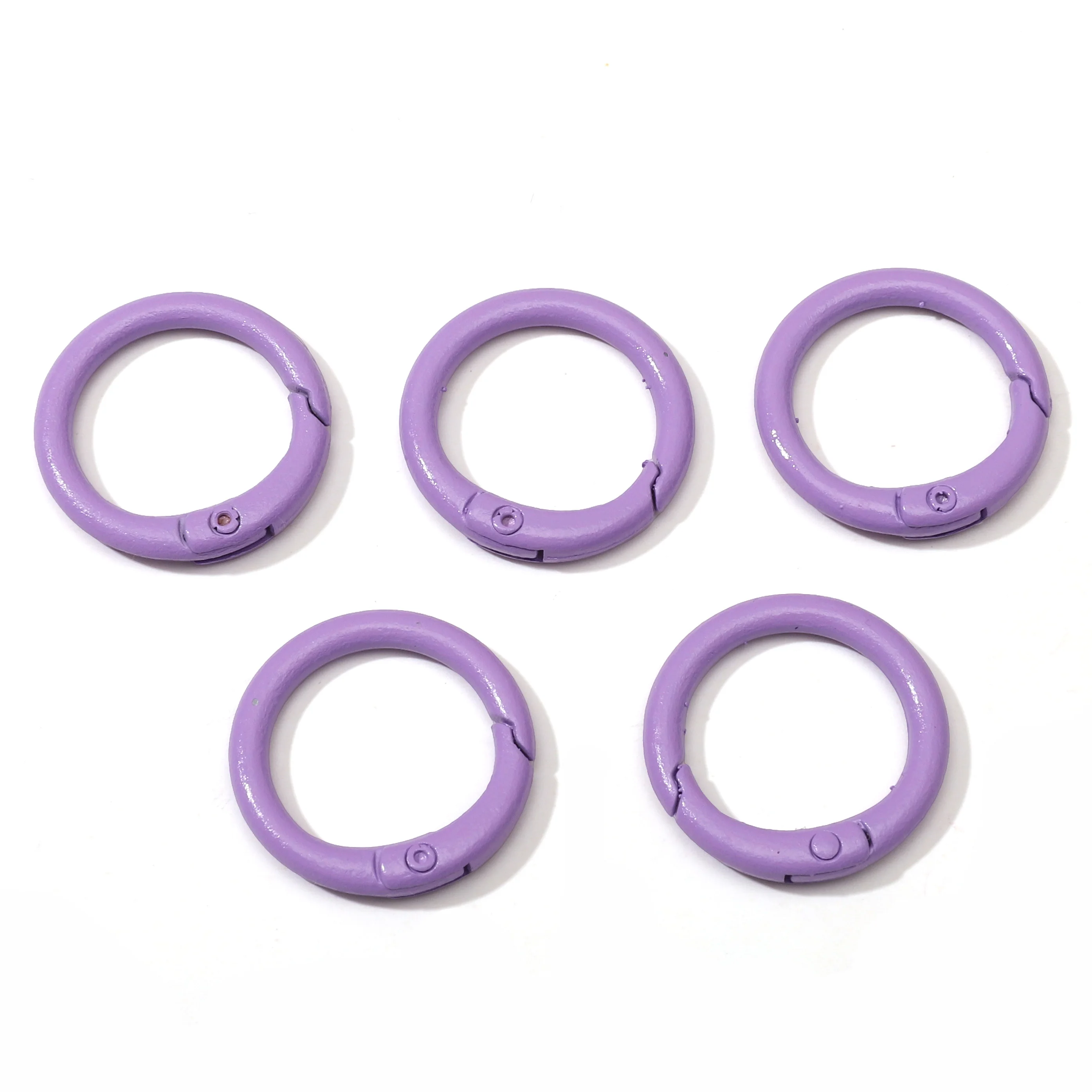 5Pcs Colorful Alloy O Ring Keychain