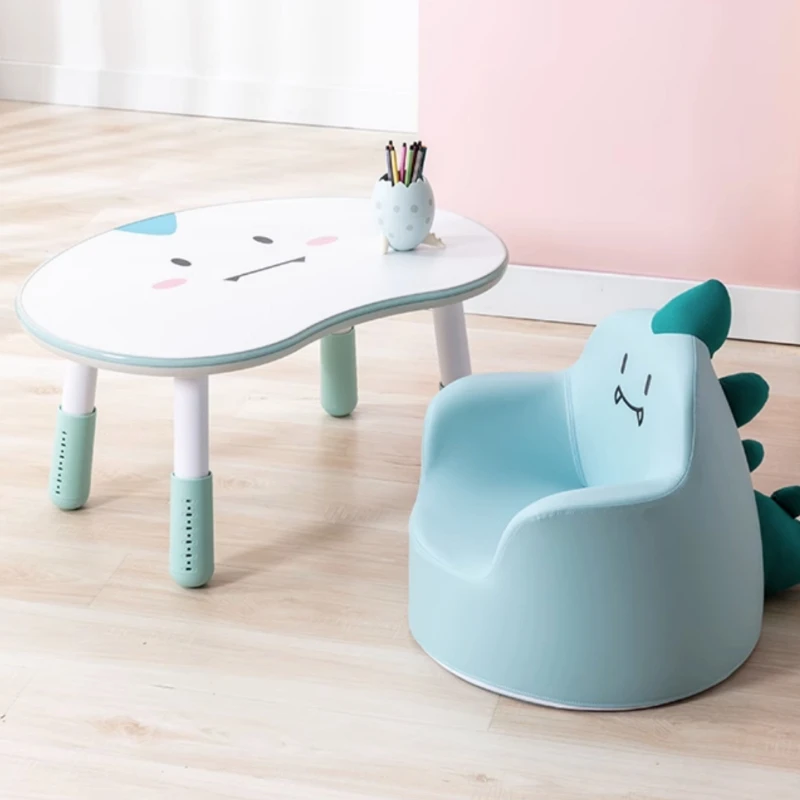 Children's Peanut-Shaped Table Early Education Learning Desk Adjustable Reading Desk Korean Pea Table