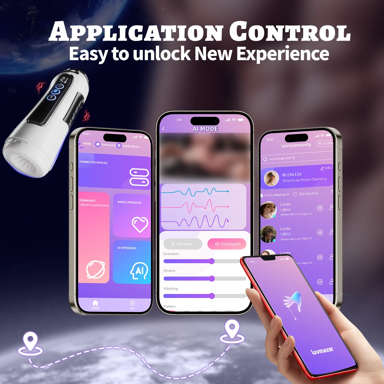 Male Electric Masturbation Cup App AI Control Heating Blowjob 9 Sucking Thrusting Vibration Modes Masturbator Sex Toys for Man - Image 5