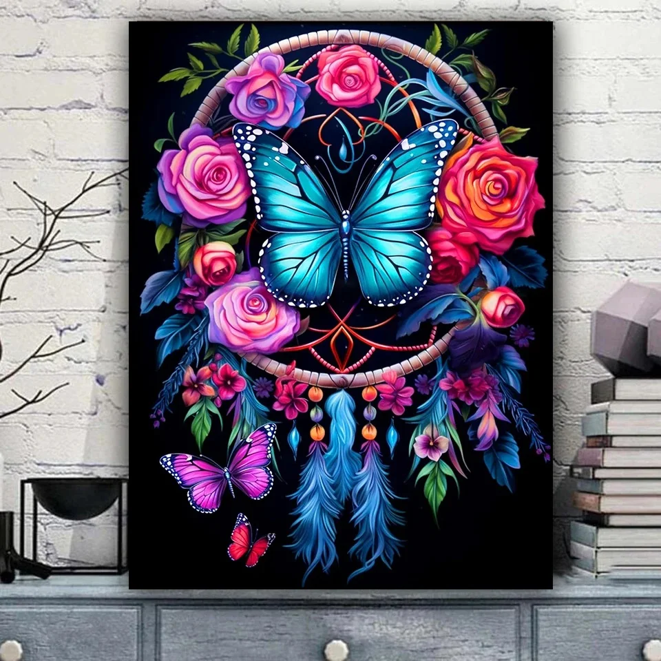 Dream Catcher Butterfly Diamond Painting new 2024 Full Diamond Mosaic DIY Jewelry Cross Stitch Art Ancient Insect Home Decor