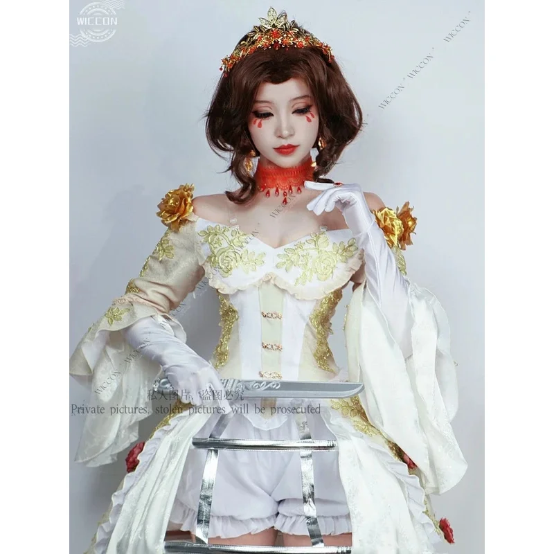 AAA 2025 ماري لعبة الهوية الخامس تأثيري الملكة الدموية زي حمام الدم الجلد خمر النساء هالوين العصور الوسطى فستان وتتسابق شعر مستعار