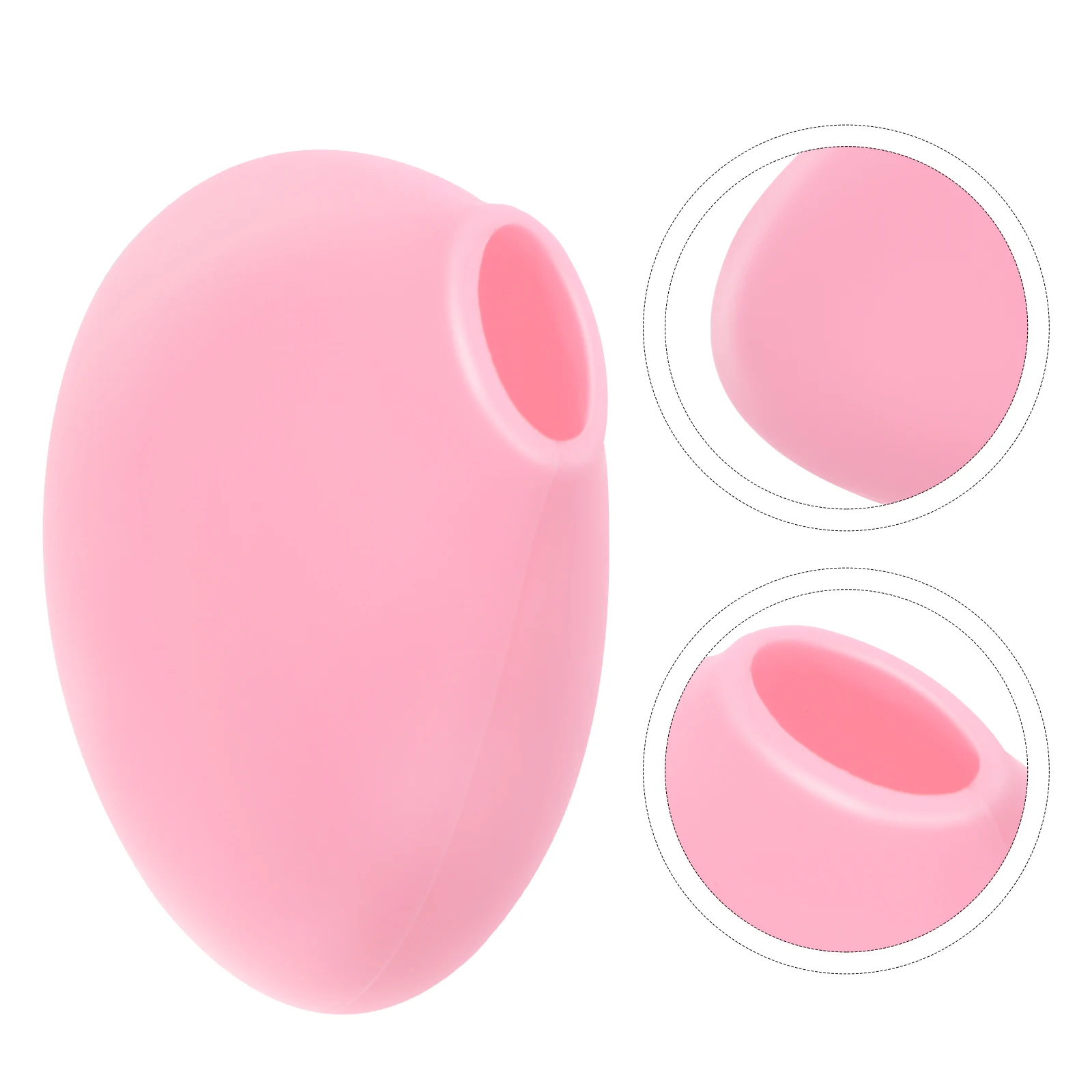 Siliconen make-upborstelbeschermer Cover Blush Poederborstels Stofdichte houder Paars Zacht Geventileerd Gemakkelijk