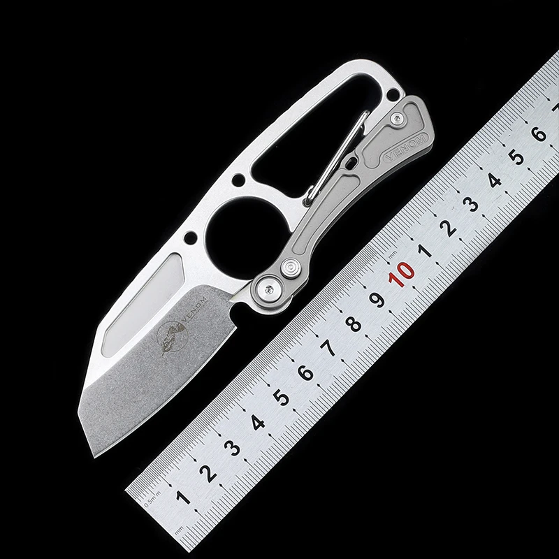 

VENOM S35VN Knife Folding Knife Keychain Pocket Knife Tactical Self Defense Weapons Survival Hunting Knife Multi EDC Tool