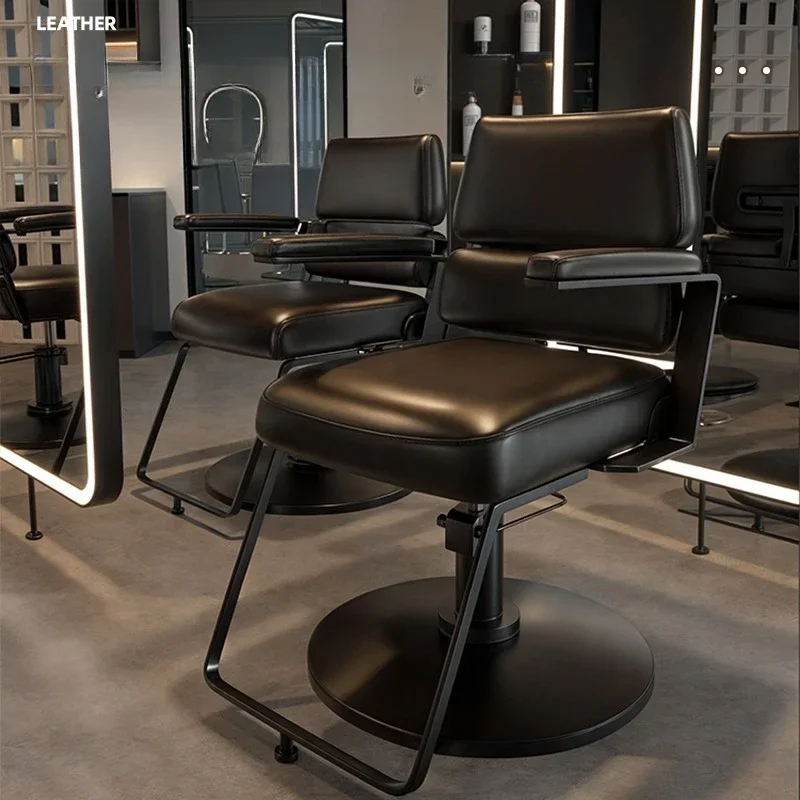 

Heavy Duty Vintage Recline Barber Chair Hydraulic with Headrest Support Rotatable Professional Barber Chair Salon Furniture