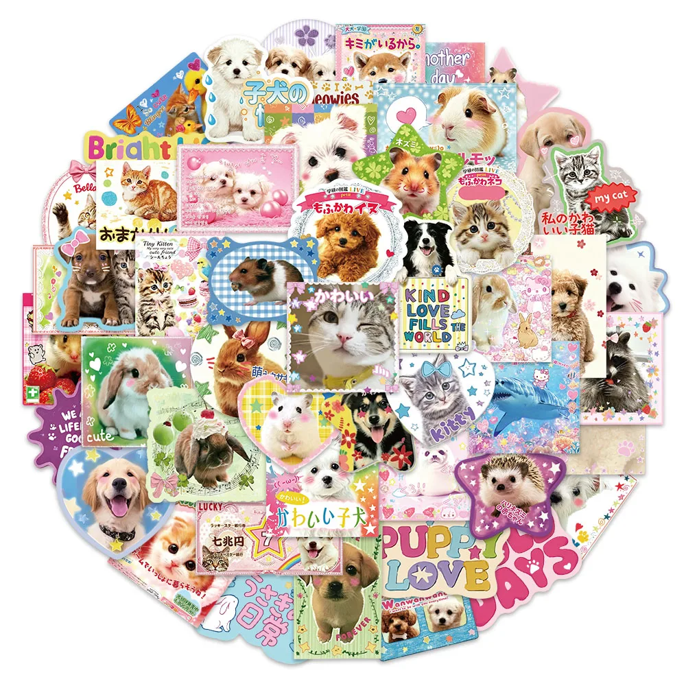 50PCS Cute Animal Japanese Cartoon Graffiti Stickers DIY Phone Case Postcard Luggage Notebook Speaker Decorative Stickers