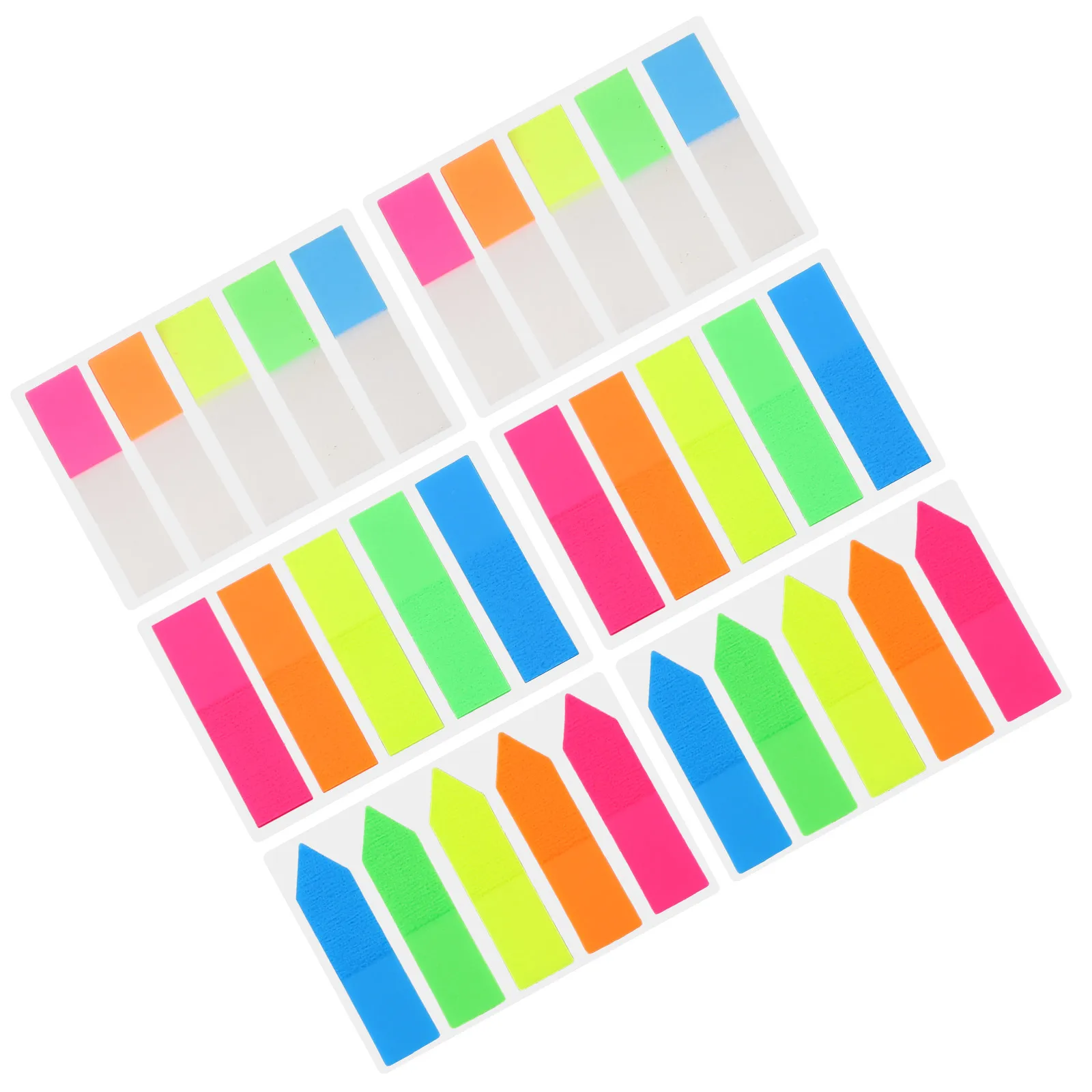 

6 set 6 Sets Sticky Colorful Page Marker Stickers Book Tabs Paper Memo Pads For School Officeremovable Bright Marking