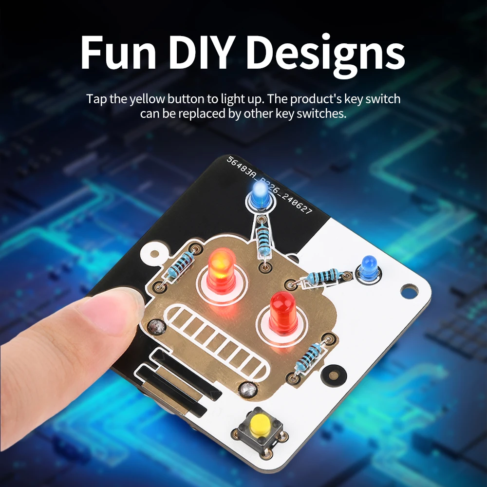 ﻿ Robot Solder Practice Projects DIY Electronics Kits Circuit Boards Trainning Board with Battery for Beginners Students and DIY