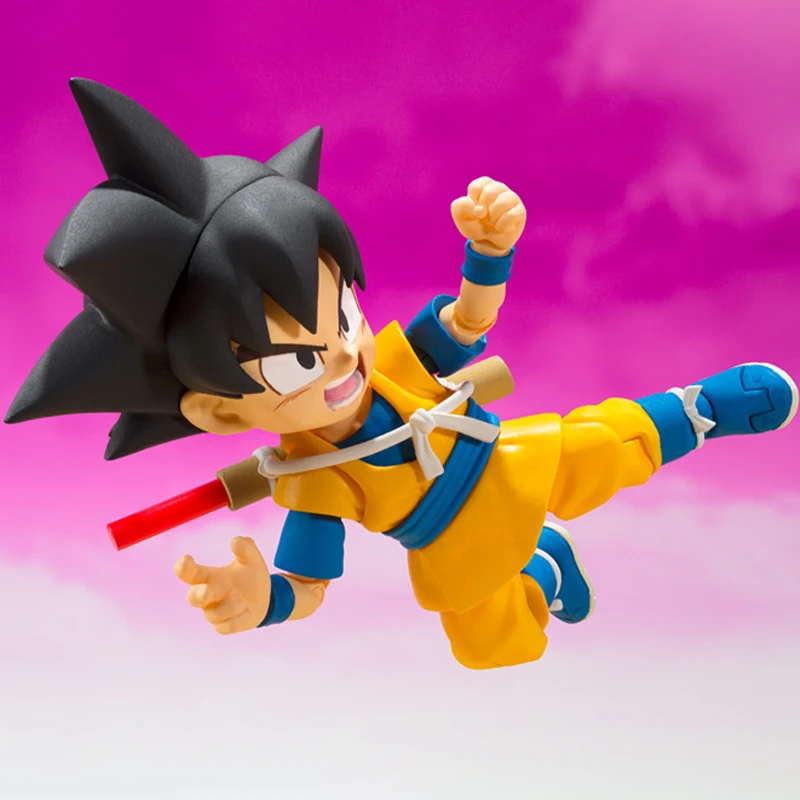 オリジナルバンダイ S.H.フィギュアーツドラゴンボール孫悟空 (ミニ) DAIMA 7 センチメートル PVC アクションフィギュアモデル本物のコレクター置物玩具ギフト