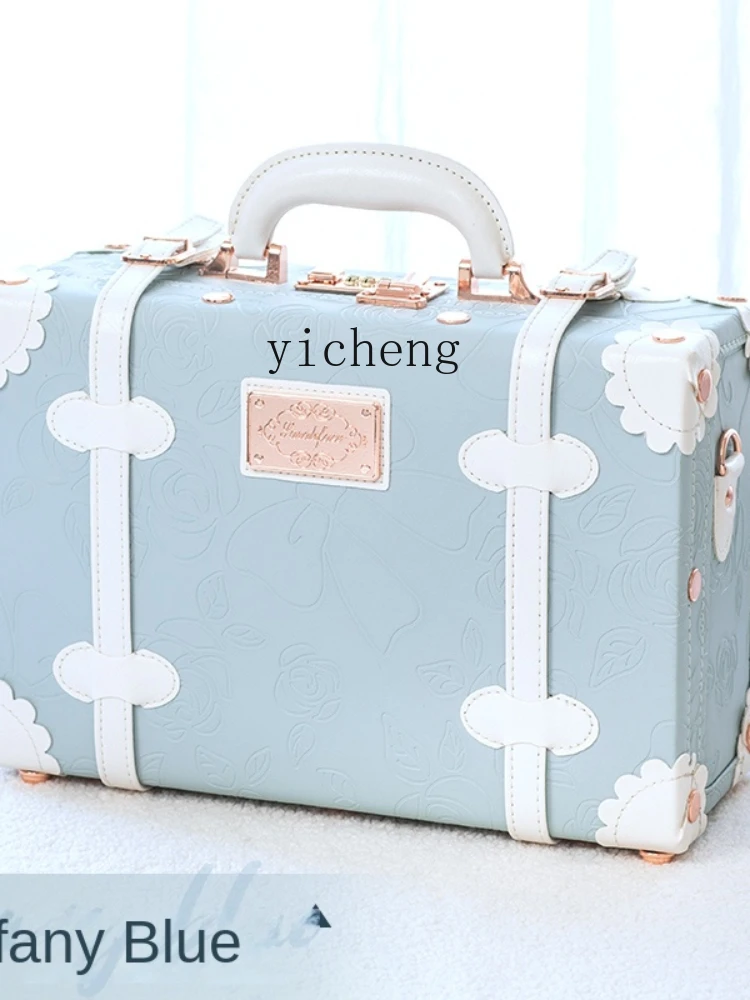 YY Retro Portable Password Suitcase Luggage Mini Boarding Travel Luggage Cosmetic Case