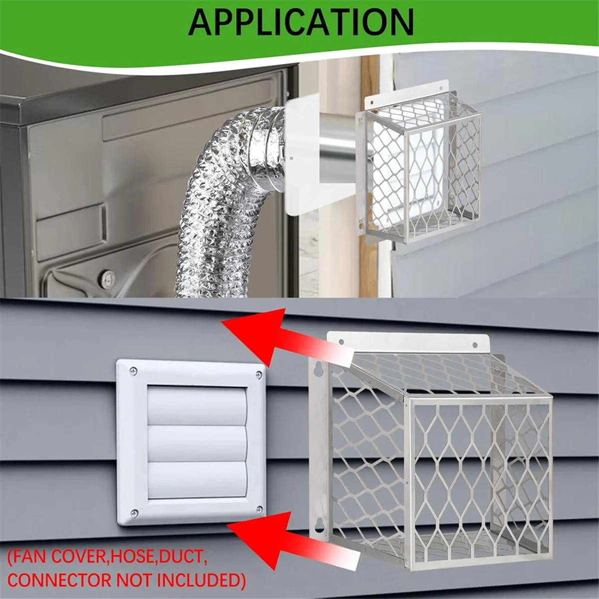 AAA87 2 шт. выхлопная крышка сушилки для крышки вентилятора диаметром от 3 до 4 дюймов, вентиляционная клетка для птиц для вытяжного вентилятора в ванной комнате