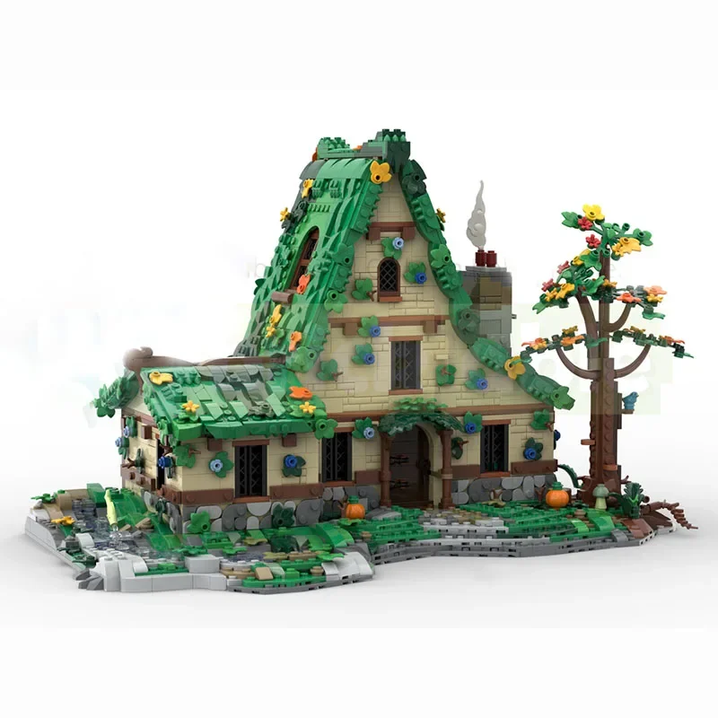 Blocos de construção Moc, modelos arquitetônicos medievais, cabines de herbolistas, módulos técnicos, presentes de feriado, brinquedos infantis, conjuntos DIY