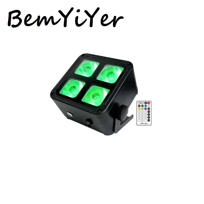

Светодиодные прожекторы BemYiYer для улицы, 4x18W, беспроводные, с дистанционным управлением DMX, IP65 /RGBWA+UV 6in1, для дискотек, ночных клубов и сценического освещения.