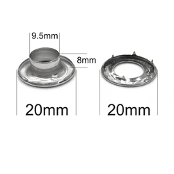 Agujeros de botón de lona interiores de 9,5mm, ojales de acero inoxidable, herramienta de instalación, remaches huecos, hebilla, remaches de cuero, moldes