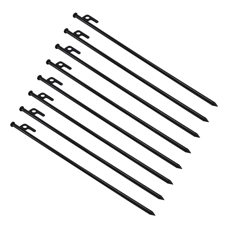 

Y49A-8 Pack Tent Stakes Heavy Duty Metal Tent Pegs For Camping Steel Tent Stakes Unbreakable And Inflexible