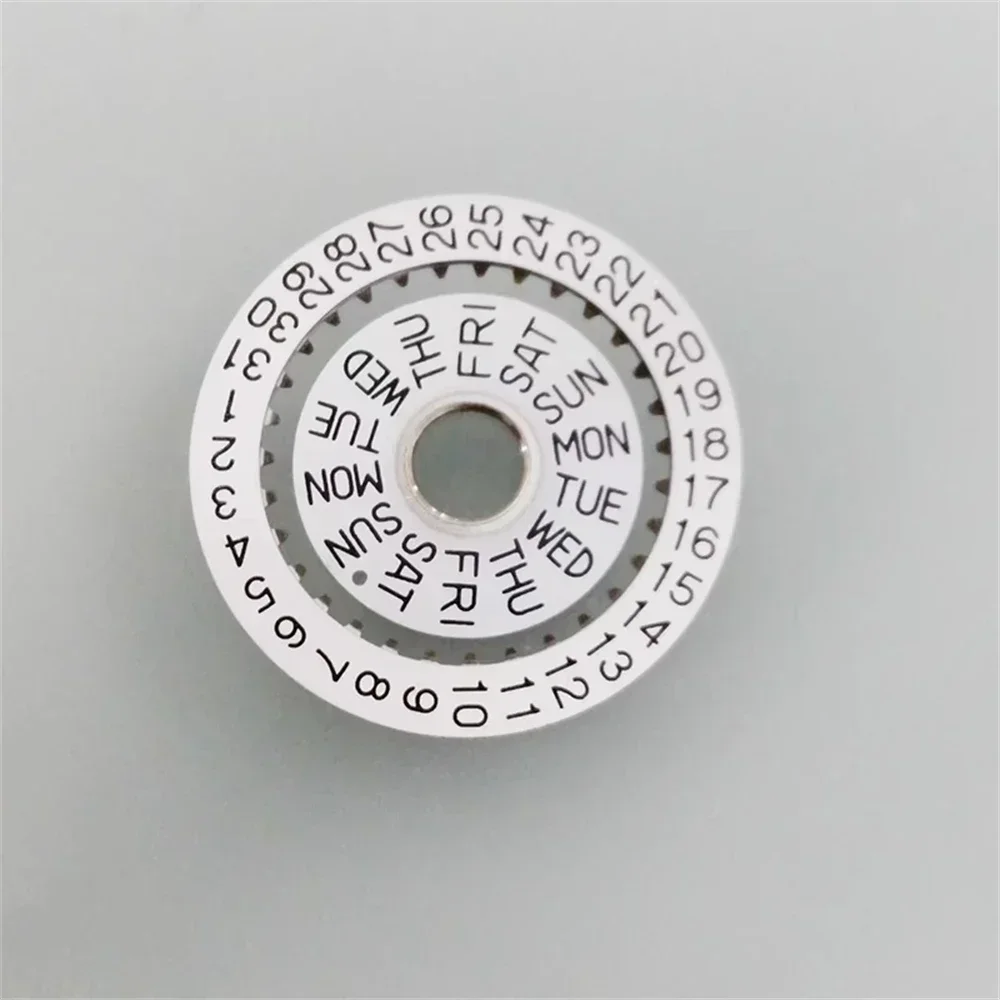 ساعة ميكانيكية عرض التقويم تاريخ الأسبوع عجلة قرصية لملحقات حركة التقويم المزدوج 7750 الجديدة ذاتية الصنع