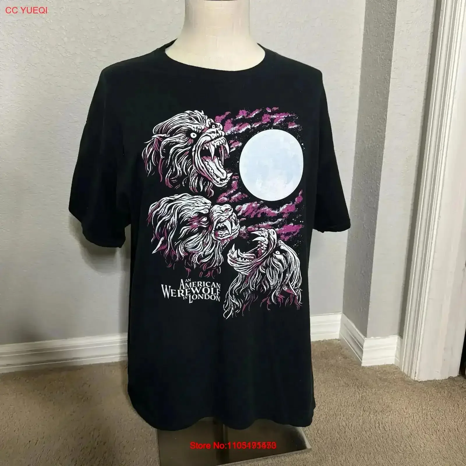 An American Werewolf In London Loot Wear Exclusive T Shirt XL Black Fright vintage Washed designer clothes graphic streetwear