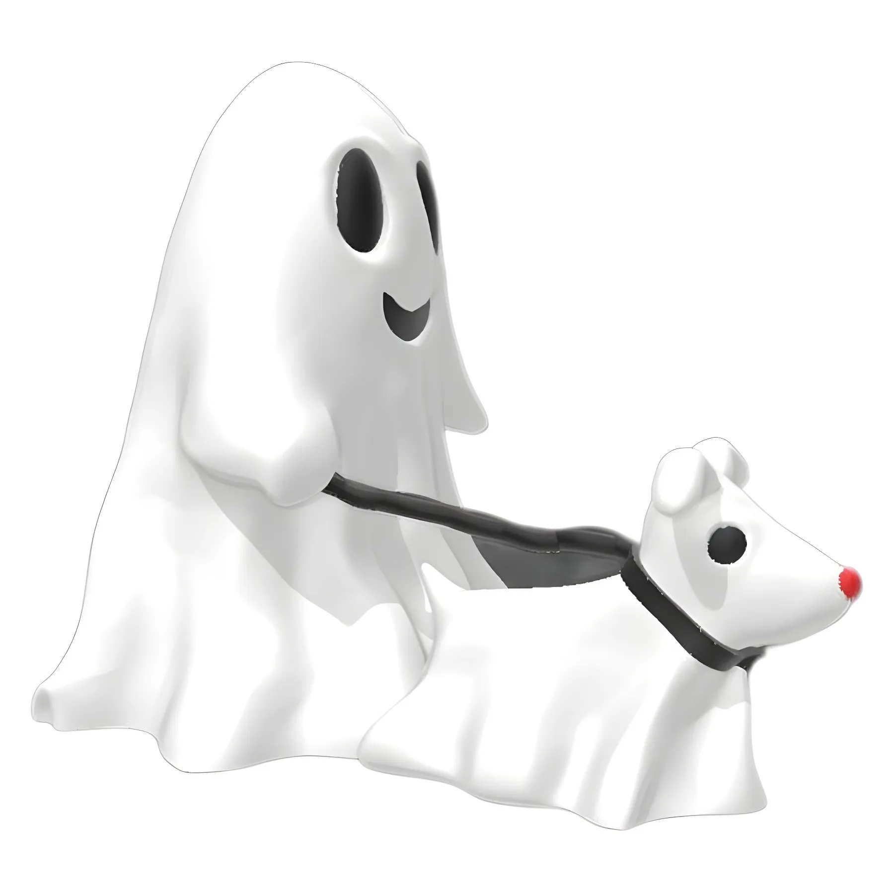 Halloween Creative Dog Walking Ornament Halloween Creative Desk Decoration Cute Little Ghost Dog Walking Ornament