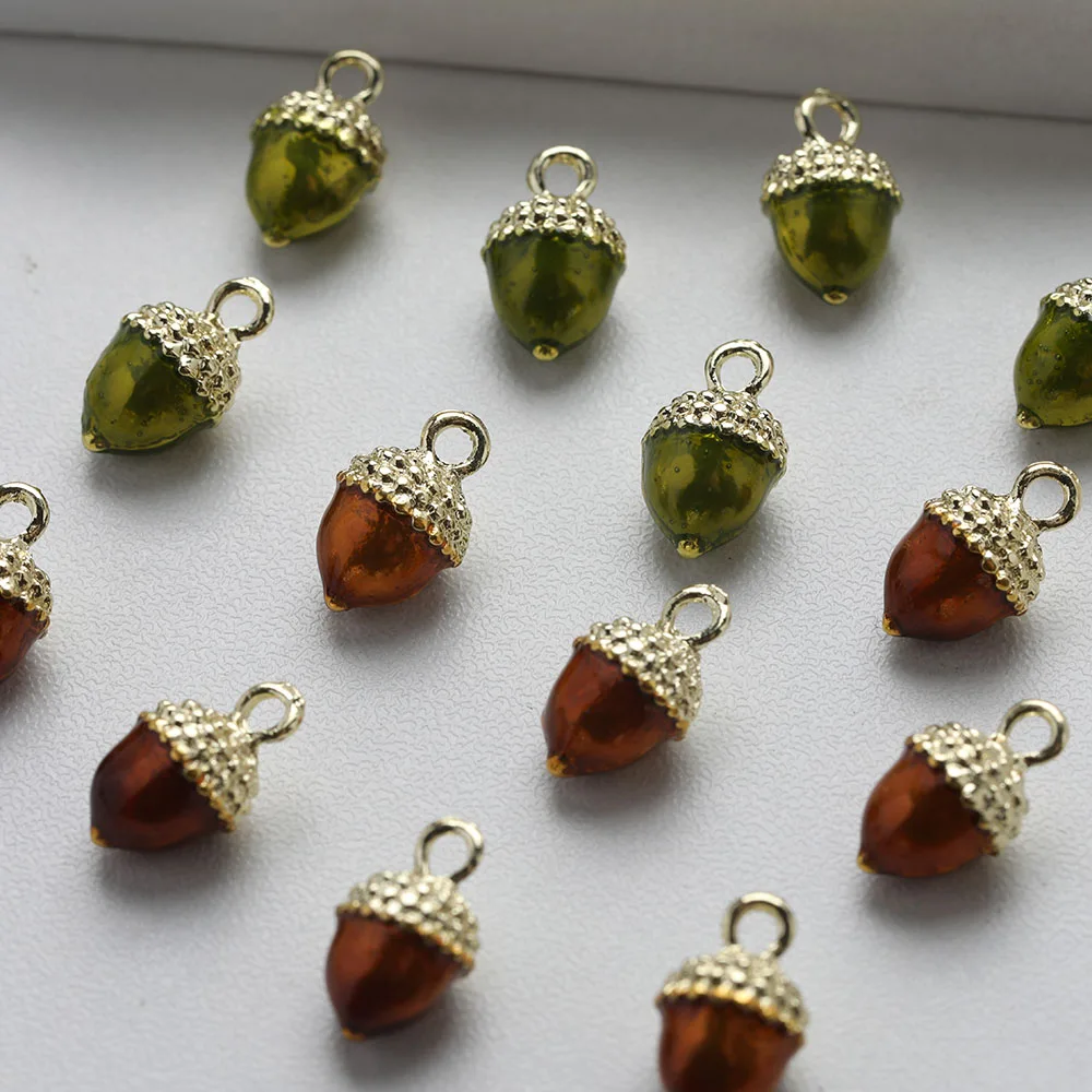 6PCS Pinecone Shape Charms Eardrop for Jewelry Making Pendant Supplies DIY Hand Made Zinc Alloy Accessories 8.7*14.6mm