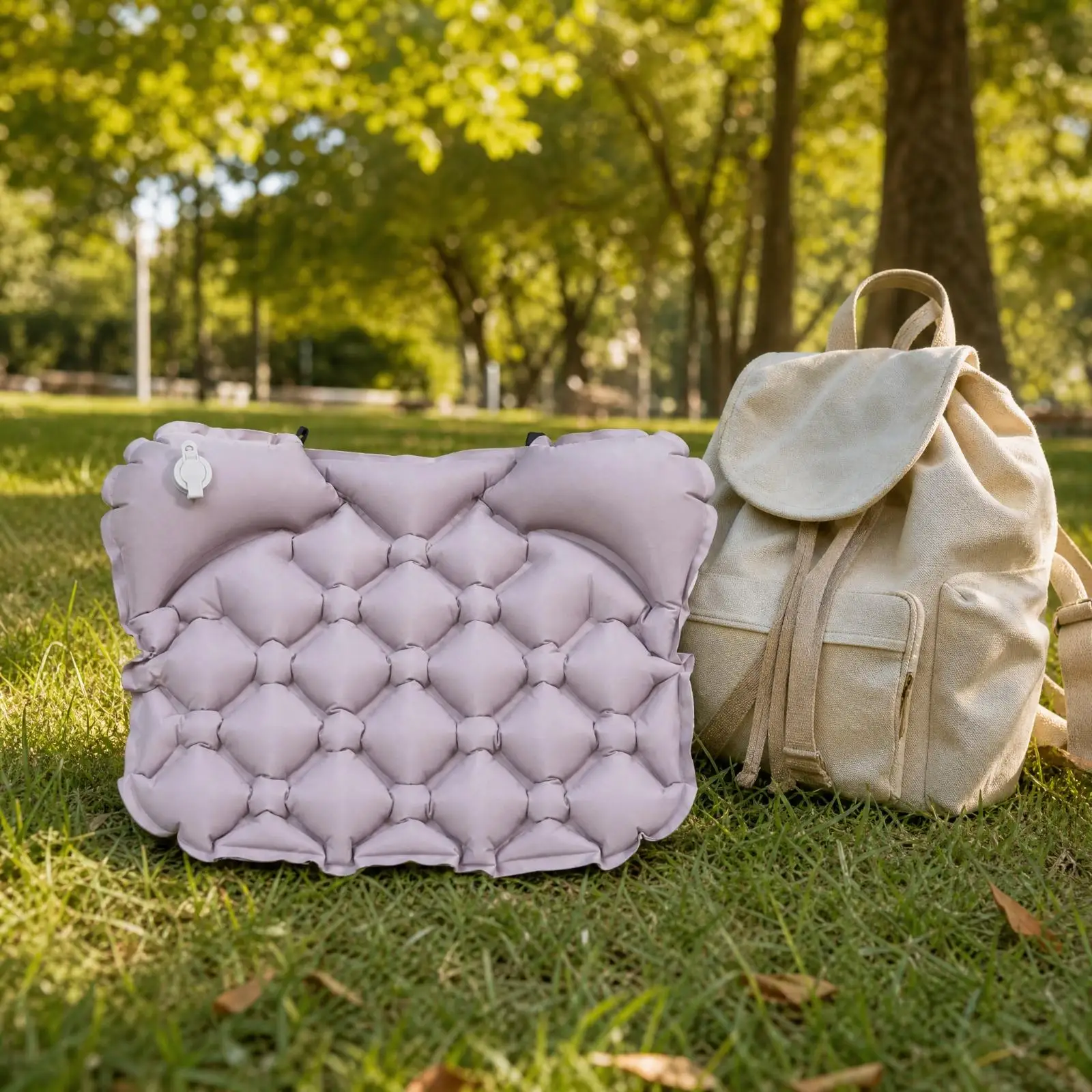 Portable Air for seat Cushion for Car Office Outdoor Use with Multi Layer Valve and Storage Bag
