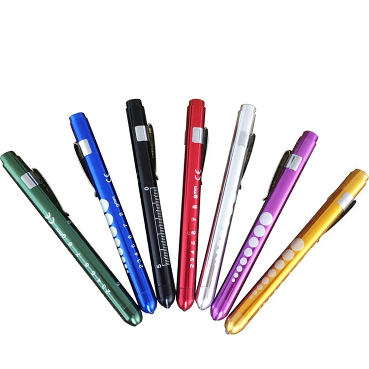 Mini LED Pen Light with Pupil Gauge and Ruler Detector Torch Tactical Flashlight Penlights Medical Pen Lights for Nurses Doctors