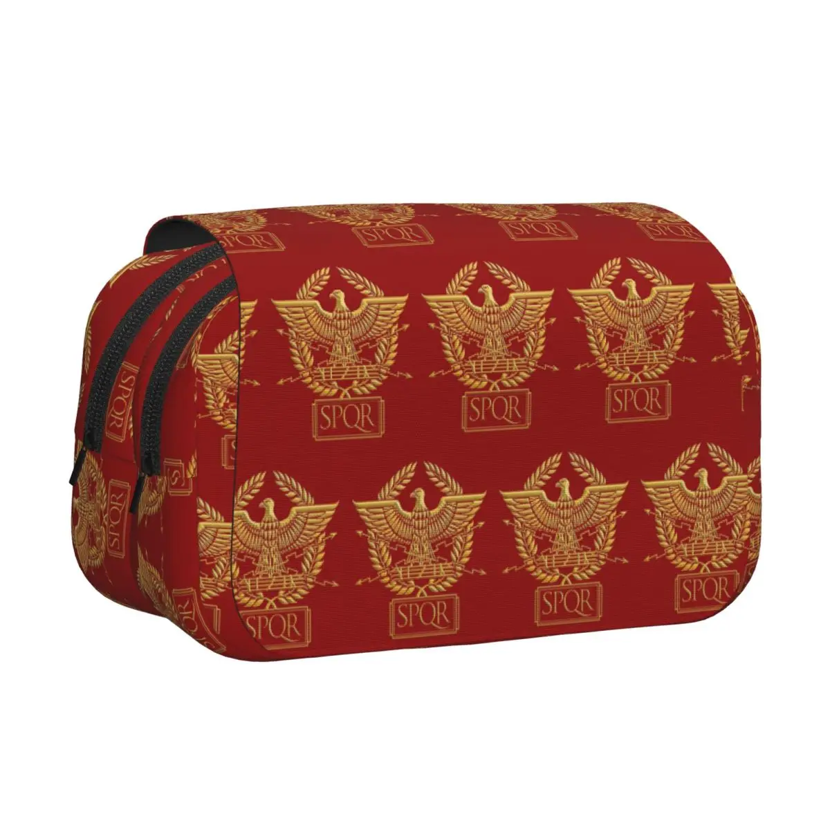 Rome SPQR Roman Pencil Case Pencil Pouch Hard Shell Leather Big Capacity Pen Box Pencil Bag for Studen School