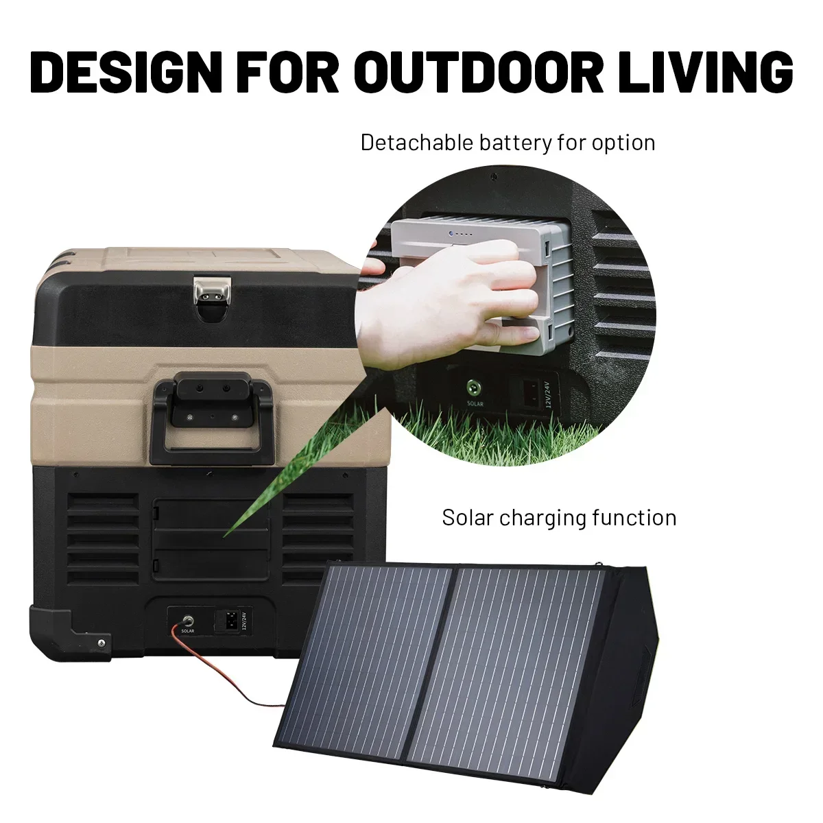 TA35/45/55, Camping Mini Car Refrigerator, Outdoor Camping/Car/Home, Solar Cell Refrigerator