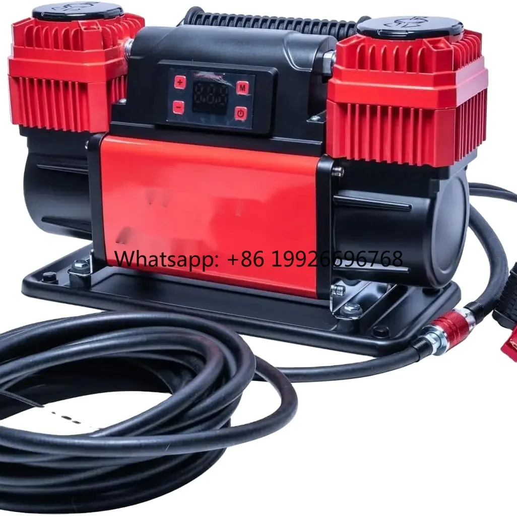 

300L/MIN 12V /24V Cabled Heavy Duty Tire Compressor with Double Cylinders Fast Inflating 150PSI