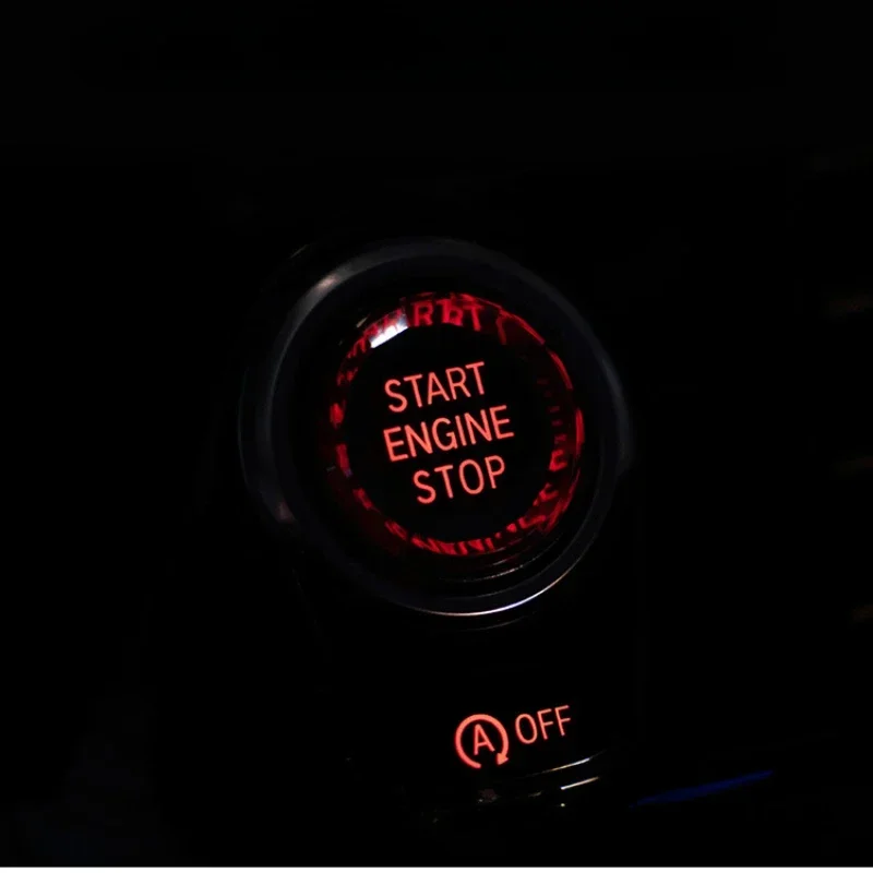 محرك السيارة بدء إيقاف التبديل زر ملصق الكسوة الداخلية لسيارات BMW X1 E84 E81 E87 X5 E70 X6 E71 E90 E60 E91 E92 E93 Z4 E89 E