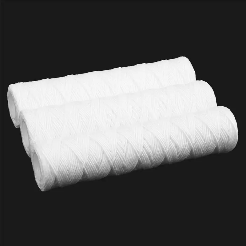 A83X-6Pcs Water Purifier 10 Inch String Wound Filter Cartridge 5 Micrometre PP Cotton Filter Sedmient Filter
