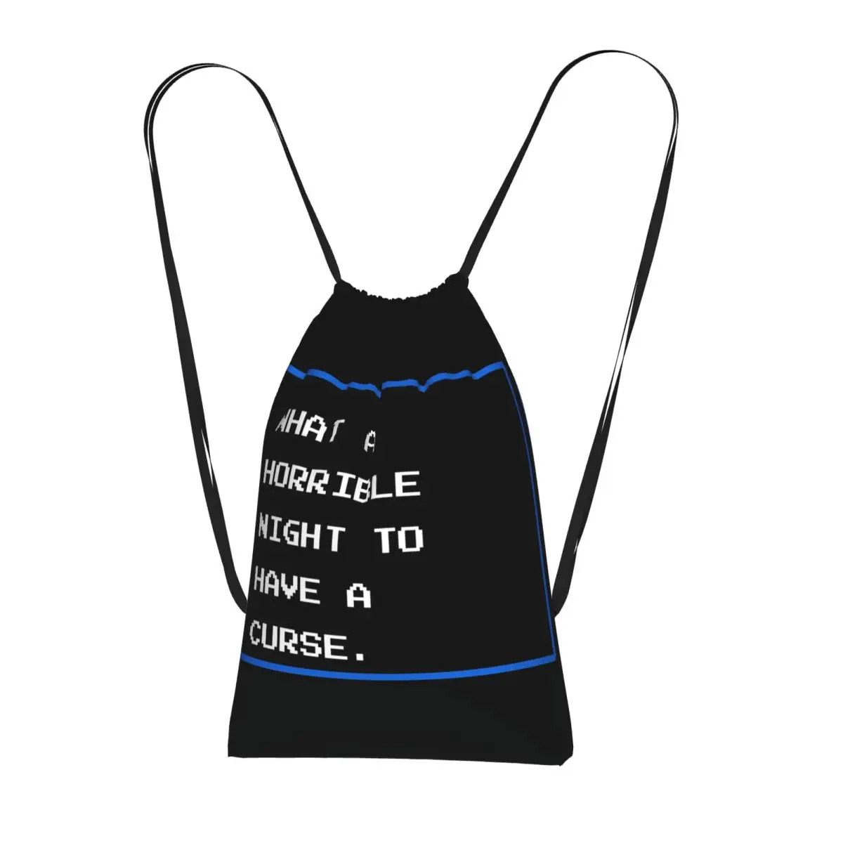 What A Horrible Night To Have A Curse Castlevania Game Drawstring Backpack Sports Gym Bag Lightweight Storage Drawstring Bag