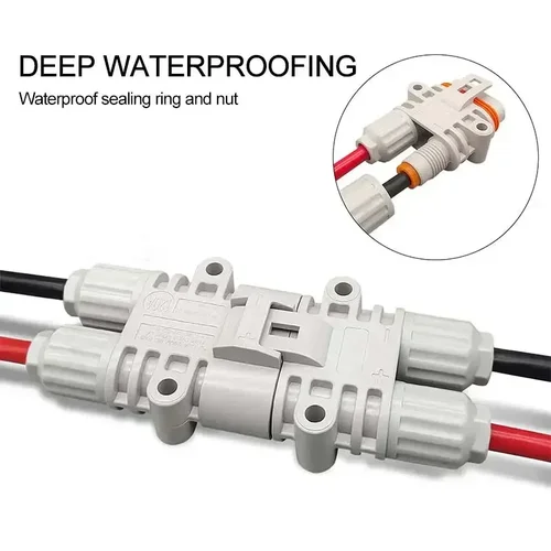 Imagen 2 del producto Conector macho hembra de 120A y 1200V, enchufe de aire acondicionado de estacionamiento de gran corriente resistente al agua, conectores de generador de carretilla elevadora eléctrica