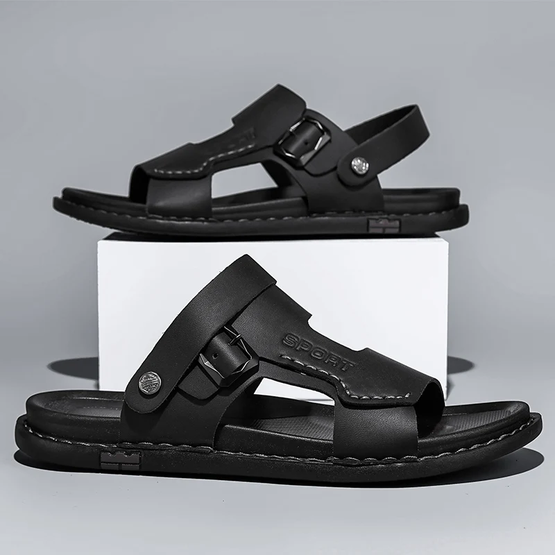 Men's classic outdoor beach shoes summer new soft-sole non-slip casual sandals fashion comfort student dual-use sports slippers