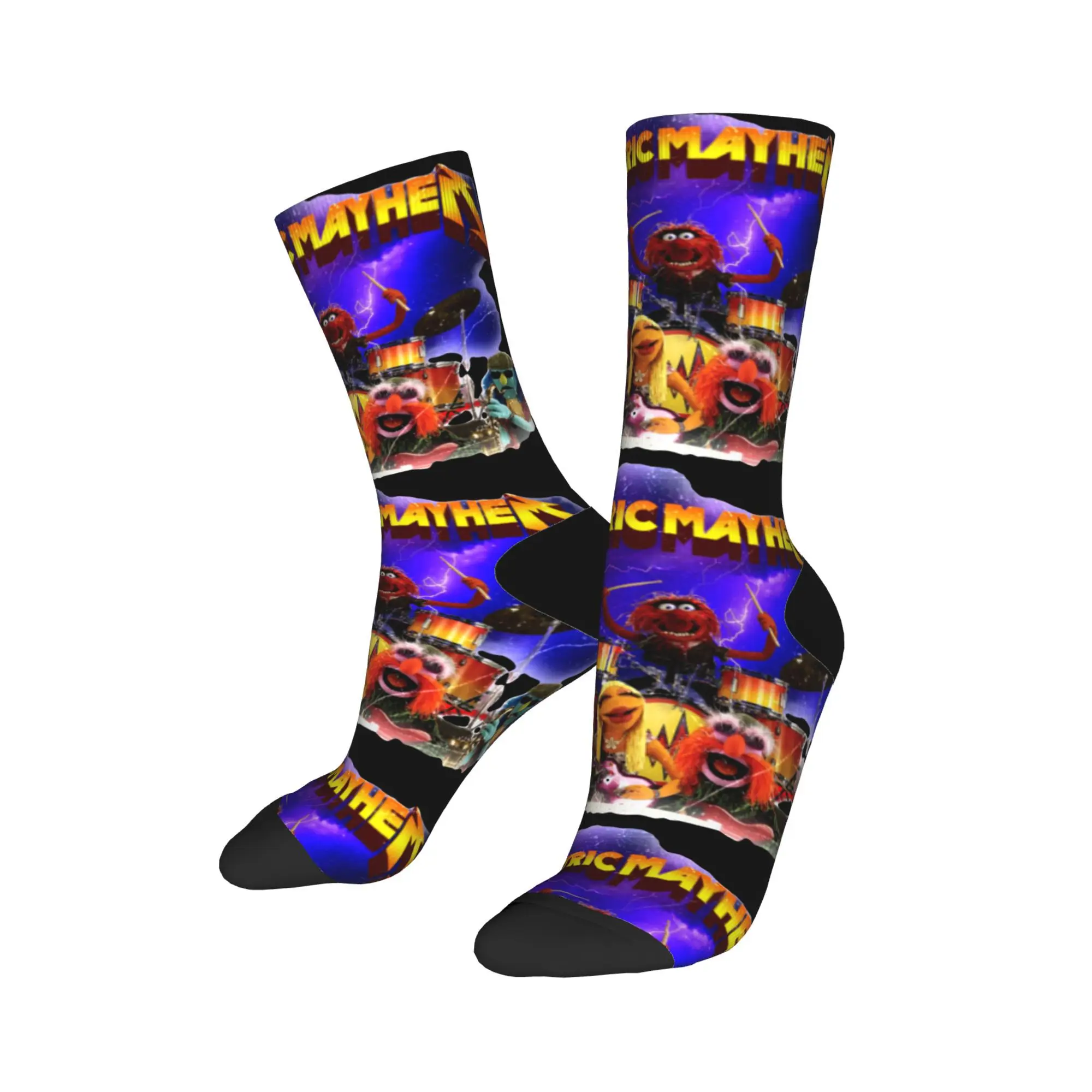 The Muppets Show Electric Mayhem Socks Men Women Polyester Socks Novelty Spring Summer Autumn Winter Middle Tube Socks Gift