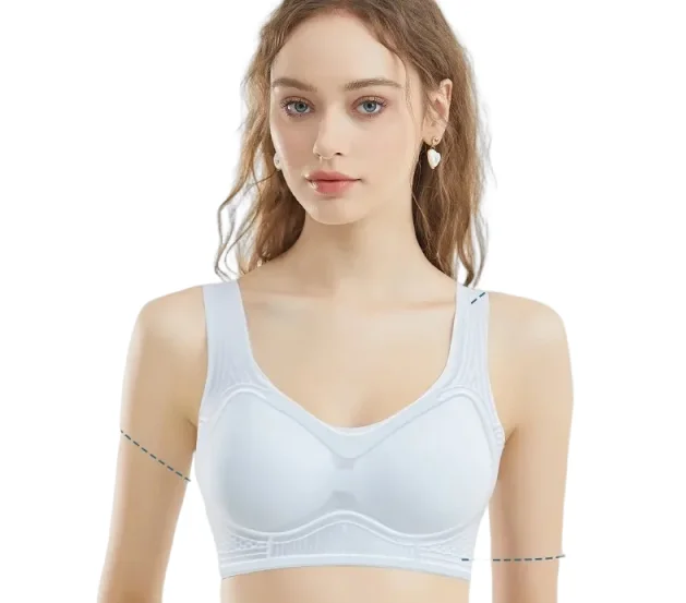 Ultra-Thin Summer Ice-Silk Seamless Bra Large Chest Gathered Small Chest Illusory Comfortable Backless Wireless KUCLUT