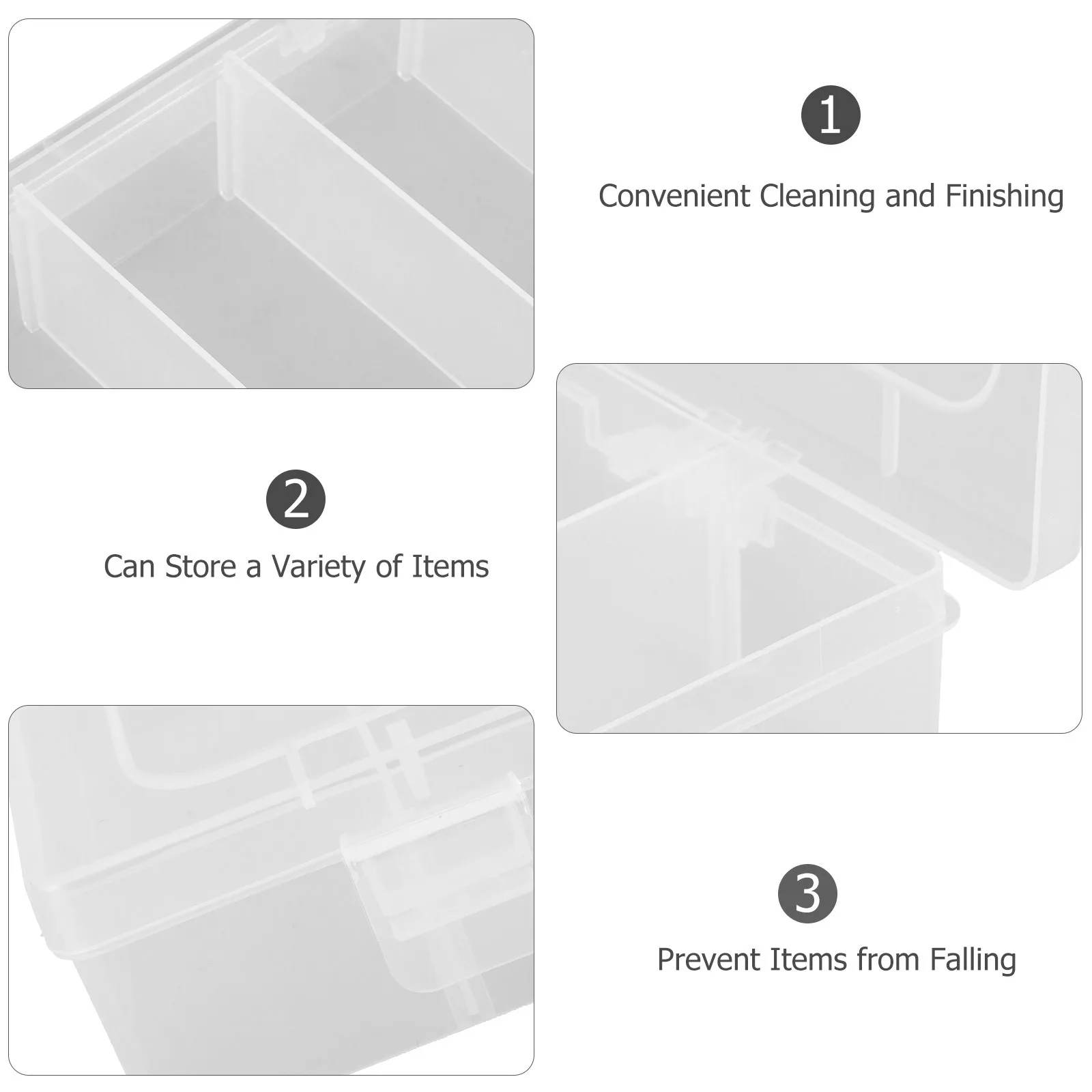 

Plastic Toolbox Large Capacity Convenient Storage Case Multi-Function Tool Organizer Daily Use Storage Box Toolbox