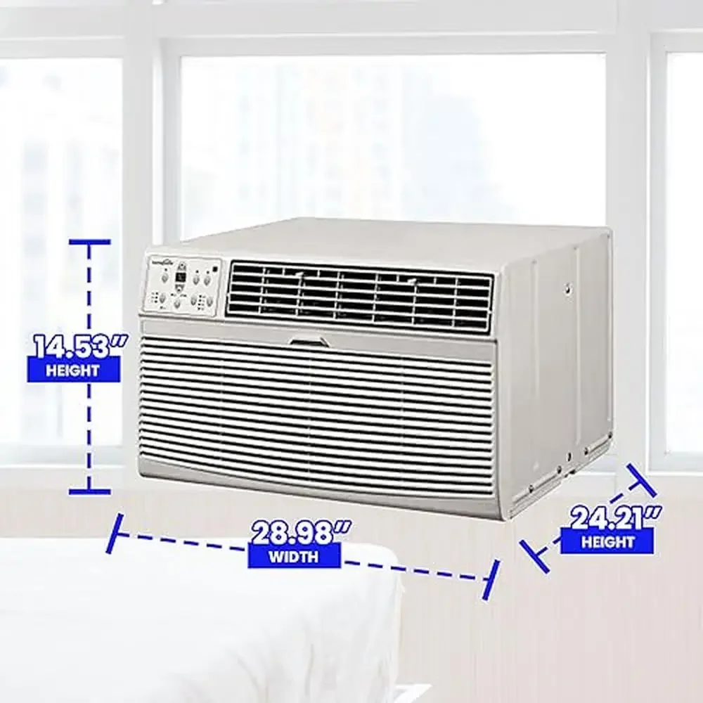 Kit di installazione pannello LED con telecomando per unità CA da finestra da 8000 BTU 300-350 piedi quadrati. Raffreddamento bianco