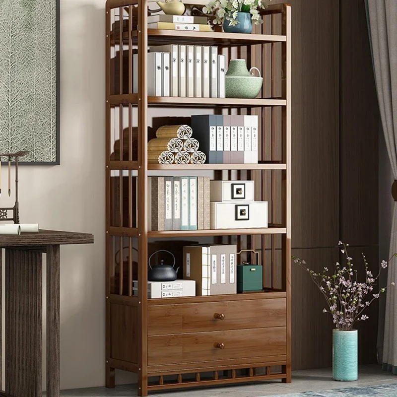 Design Wooden Bookcase Accessories Office Vintage Industrial Organizers Storage Display Mueble Esquinero Furniture Living Room