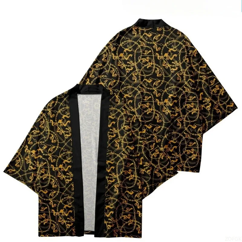 Crane Kimono Robe Women's Printed Haori Cardigan, Spring Beach Half Sleeved Cardigan Top