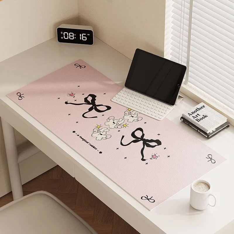 

Cartoon Leather Mouse Pad Office Waterproof and Oil Proof Desk Pad Computer Laptop Keyboard No Wash Erasable and Non Slip Pad